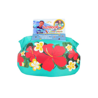 Flotador con Alitas Flores Turquesa1