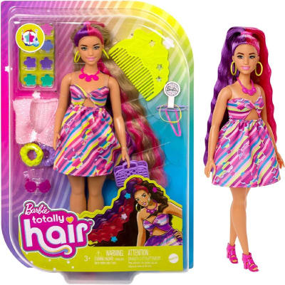 Barbie Totally Hair con temática de Flores1
