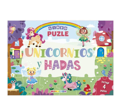 Mundicrom - Libro + Puzzle Unicornios y Hadas