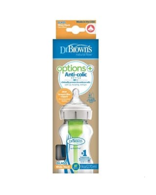 Dr Brown's - Mamadera de vidrio boca ancha 270 ml