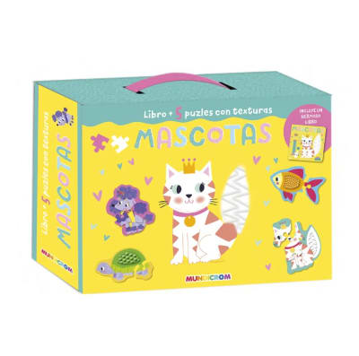Mundicrom - Libro + 5 Puzles Con Texturas Mascotas1