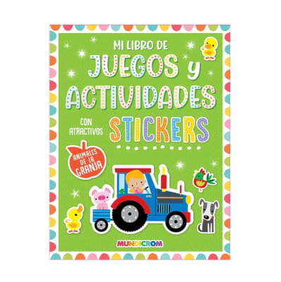 Mundicrom - Mi Libro De Juegos Y Actividades Con Stickers - Animales de la granja