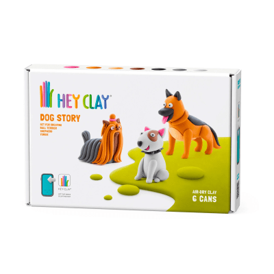 HEY CLAY PERRO YORKIE BULL TERRIER PASTOR ALEMAN 6 POTES2