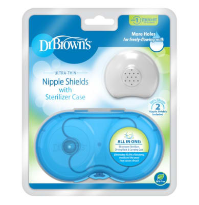 Dr Brown's - Protector de pezones con estuche esterilizador
