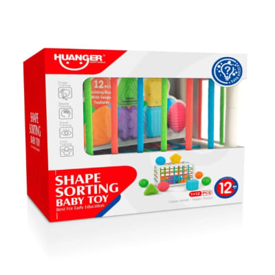 Huanger - Rectángulo de encaje sensorial montessori 13pcs