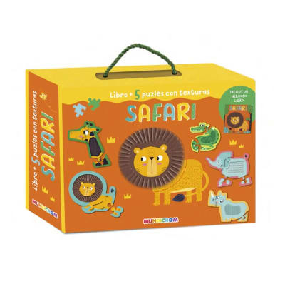 Mundicrom - Libro + 5 Puzles Con Texturas Safari