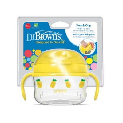Dr Brown's - Vasito para refrigerio amarillo