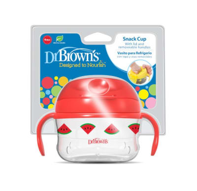 Dr Brown's - Vasito para refrigerio rojo