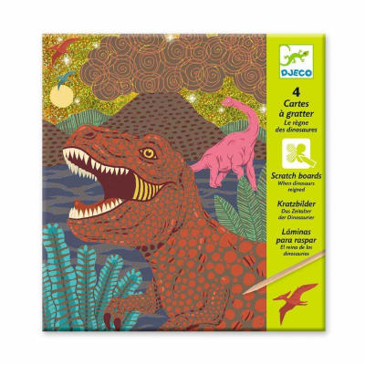 Tarjetas para raspar El Reino de los Dinosaurios