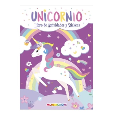 Mundicrom - Libro de actividades y stickers Unicornio