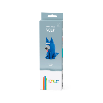 hey clay animales del bosque lobo 3 potes