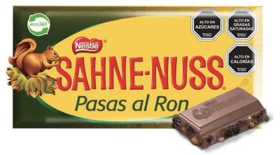 SAHNE NUSS PASAS AL RON 250 GR