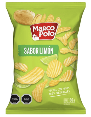 PAPAS FRITAS MARCO POLO LIMÓN 180 GR
