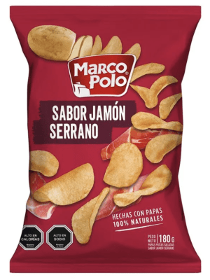 PAPAS FRITAS MARCO POLO JAMÓN SERRANO 180 GR