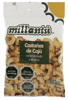 MILLANTU CASTAÑAS CAJÚ CARAMELIZADA Y SÉSAMO 80 GR