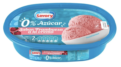 CASSATA FRAMBUESA A LA CREMA SIN AZÚCAR SAVORY 1 LT