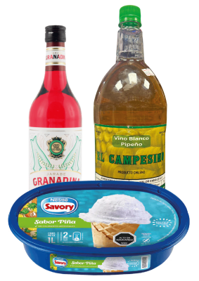 PIPEÑO EL CAMPESINO 2 LT + HELADO PIÑA 1 LT + GRANADINA2