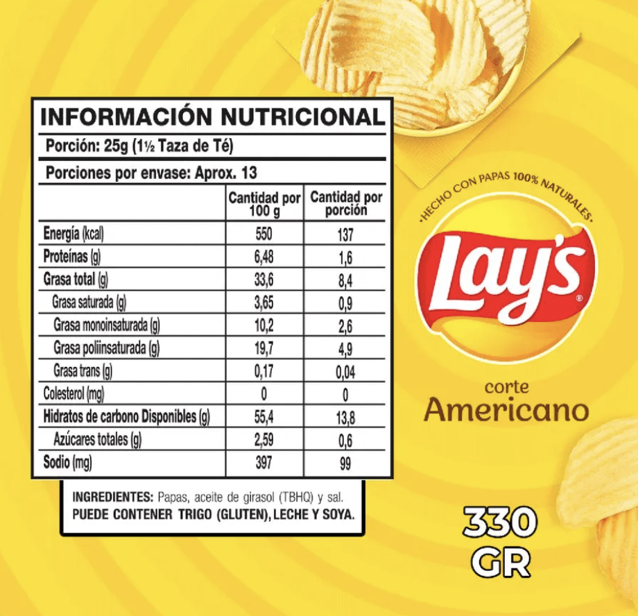 LAY'S  CORTE AMERICANO 330 GR2