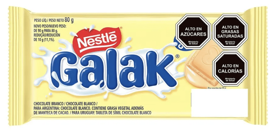 GALAK CHOCOLATE BLANCO 80 GR 0