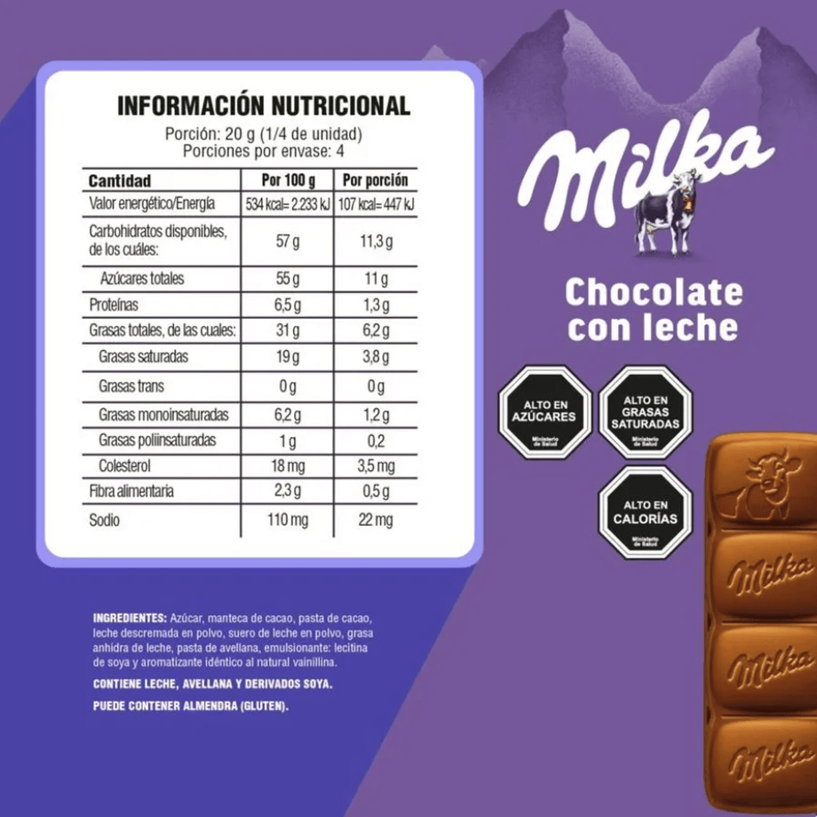 MILKA CHOCOLATE DE LECHE 80 GR2