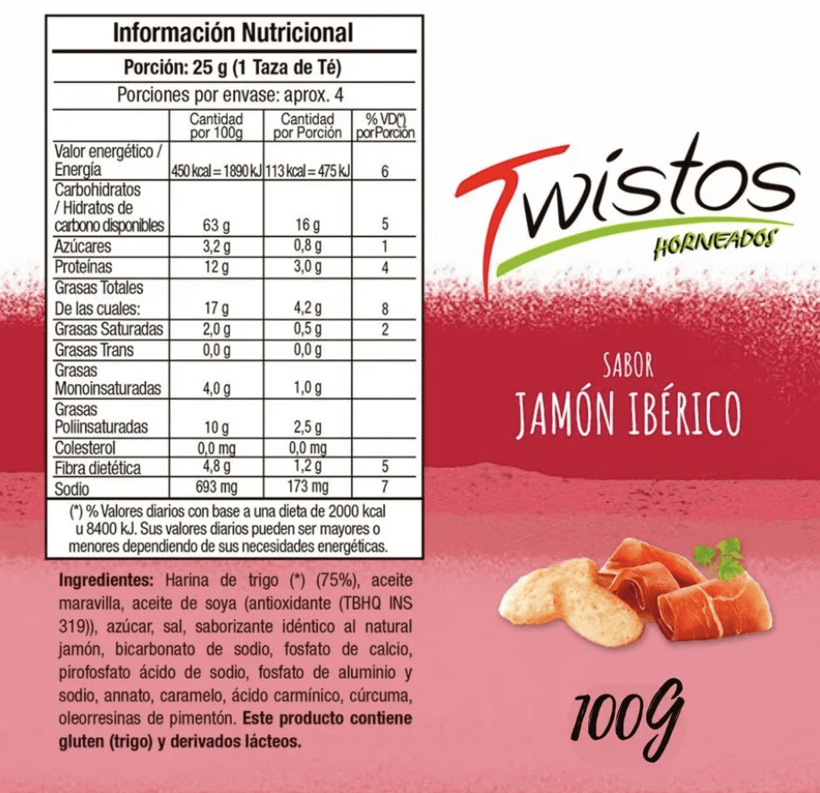 TWISTOS JAMÓN IBERICO 100 GR2