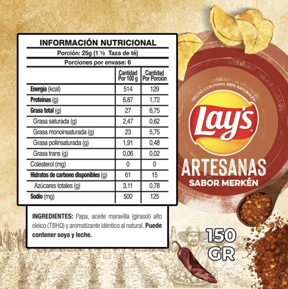 LAY'S ARTESANAS MERKEN 150 GR2