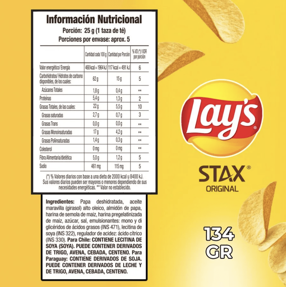 LAY'S STAX ORIGINAL 134 GR1