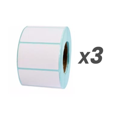 Pack 3 Rollo Etiquetas Térmicas Adhesivas 70mm X 30mm 500 UN