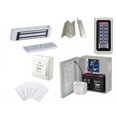 Kit Control Acceso, cerradura 180K, soporte L/Z, teclado, (Fuente con UPS 3A) Kit 8 2