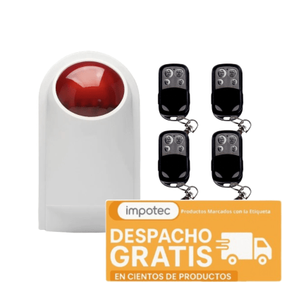 Alarma Comunitaria Económico + 4 Control Remoto 1