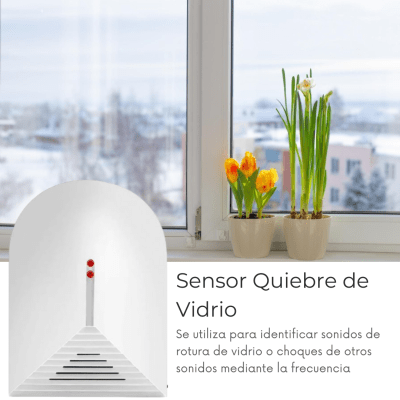 Sensor De Quiebre De Vidrio cableado Para Alarmas Gsm 2