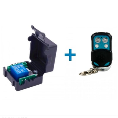 Relé Inalámbrico Relay Modulo Rf 1 Canal + Control  Remoto 433 MHz