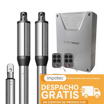 Kit Porton Automatico Batientes 2 Hojas 200kg 2.5mt + Cerradura