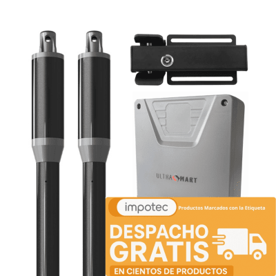 Kit Porton Batiente 2 hojas 150kg 200cm  + Cerradura