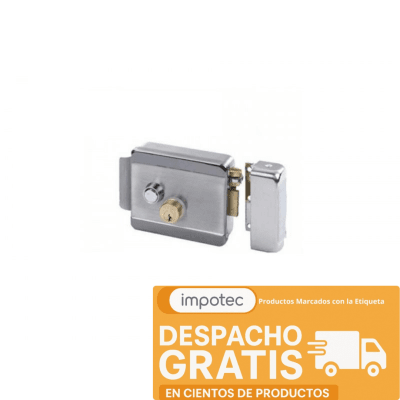 Cerradura electrica con boton doble cilindro Sin Fuente de poder