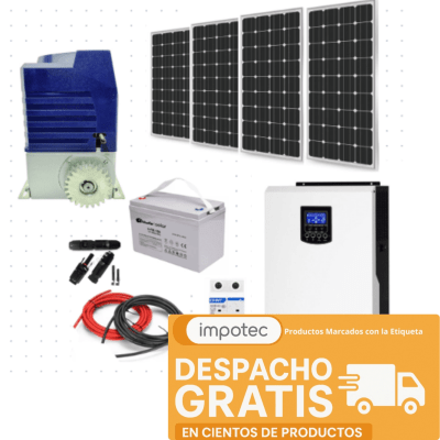 Kit Motor 2000KG Solar Uso Condominio 50 Aperturas  Diarias