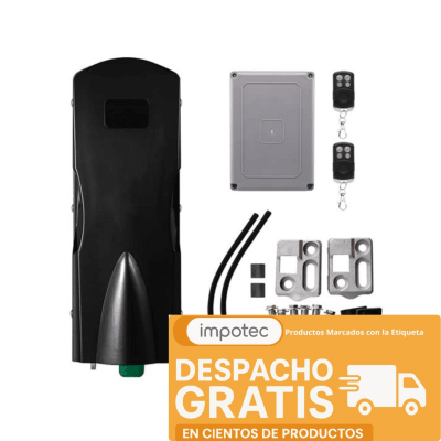 Kit  Porton Automatico batiente 4MT 250KG 1Hoja Rueda