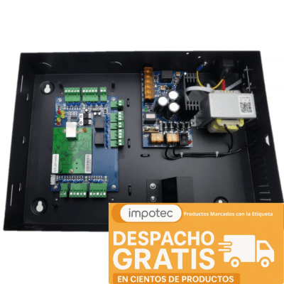 Panel Control de Acceso 4 Puertas + Fuentes UPS + Software