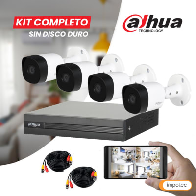 Kit Completo 4 Cámaras Alta Definición + Cables Camaras