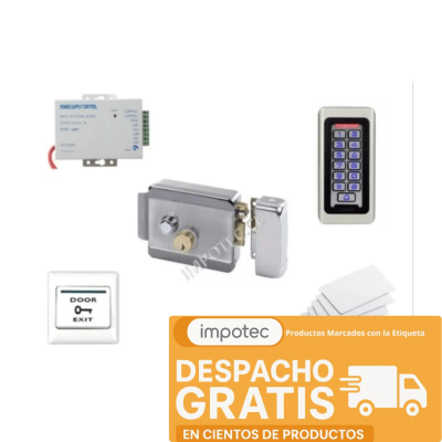Kit Cerradura Chapa Electrica Control Acceso Rfid  Impotec
