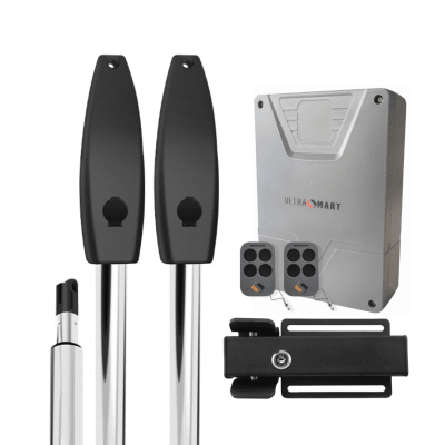 Kit Batiente 2 Brazos 350Kg 3,5mt Electromecánico Ultra Smart + Cerradura 1