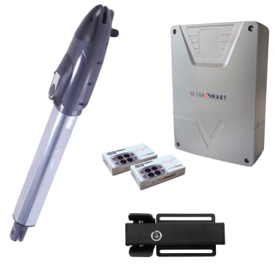 Kit 1 Brazo Motor Batiente Condominio uso intenso 350KG 3.5MT + Cerradura 1