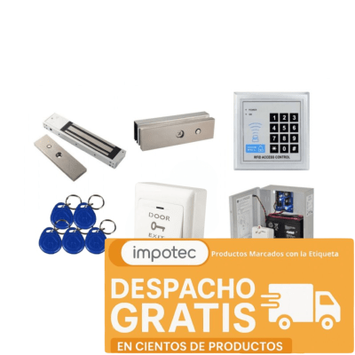 Kit Completo Control de Acceso Puerta de Vidrio 280kg 1