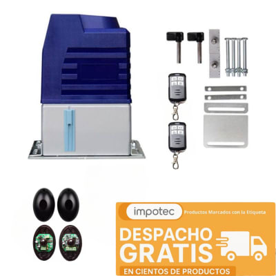 Kit Motor Portón Automático 2000KG Uso Condominio + 5m Cremallera y Fotocelda