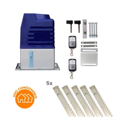Kit Motor Portón Automático 2000kg Uso Condominio + 5m Cremallera 1