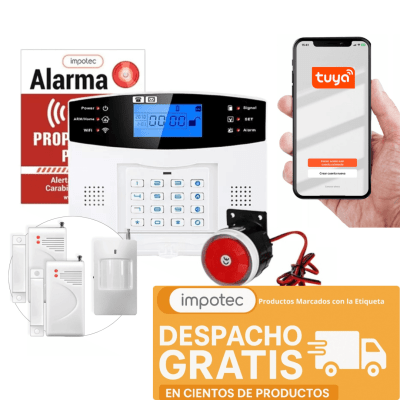 Alarma Wifi 4g Kit 2 Sensores Mag + 1 Sensor Mov / Impotec