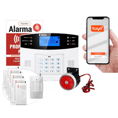 Alarma Wifi 4g Kit 4 Sensores Mag + 1 Sensor Mov / Impotec 1