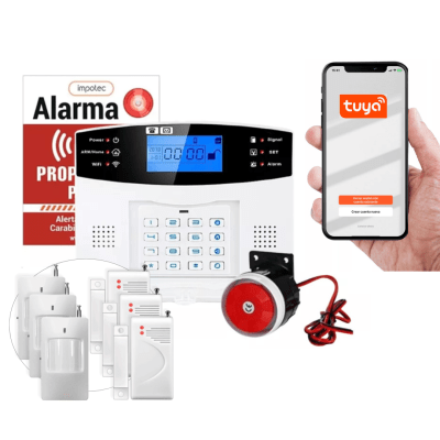 Alarma Wifi 4g Kit 3 Sensores Magneticos + 3 Sensores Movimiento / Impotec 1