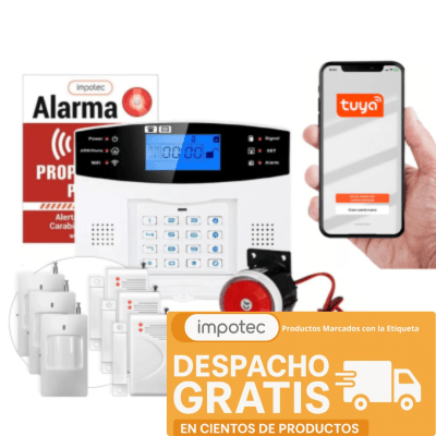 Alarma Wifi 4g Kit 3 Sensores Magneticos + 3 Sensores Movimiento / Impotec
