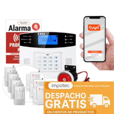 Alarma Wifi 4G Kit 3 Sensores Mag + 4 Sensores Mov / IMPOTEC